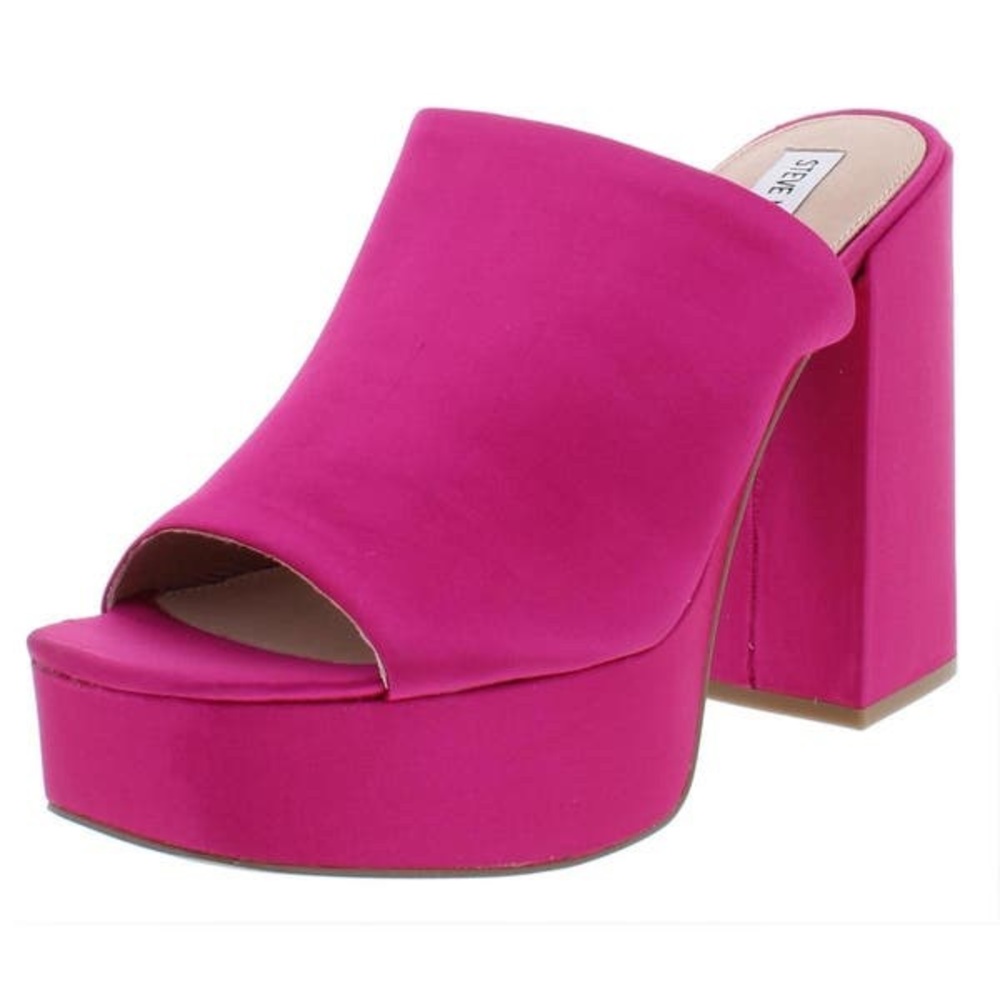Satin Fuchsia Mule